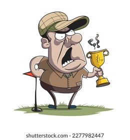 Drunken Golfer logo, Funny Golf logo