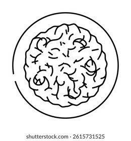 drunken noodles thai cuisine line icon vector. drunken noodles thai cuisine sign. isolated contour symbol black illustration