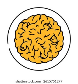 drunken noodles thai cuisine line icon vector. drunken noodles thai cuisine sign. isolated symbol illustration