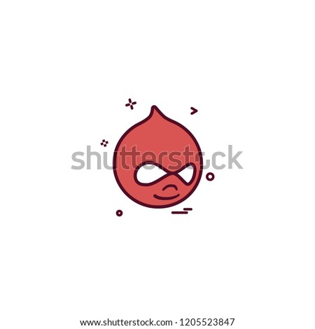 Drupal icon design vector 