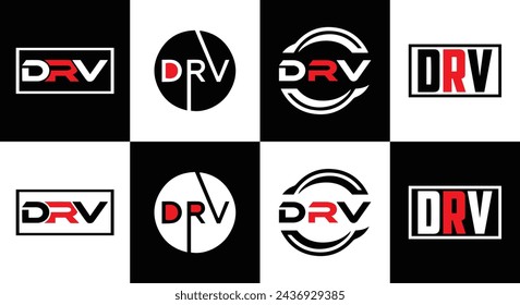 DRV logo. D R V design. White DRV letter. DRV, D R V letter logo design. Initial letter DRV linked circle uppercase monogram logo. design. top logo, Most Recent, Featured,
