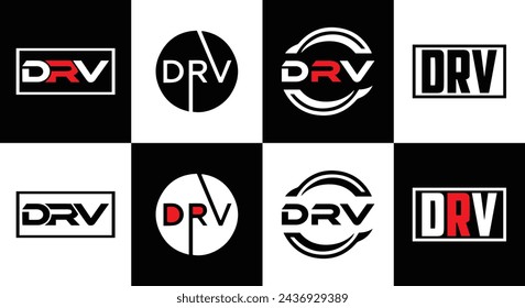 DRV logo. D R V design. White DRV letter. DRV, D R V letter logo design. Initial letter DRV linked circle uppercase monogram logo. design. top logo, Most Recent, Featured,