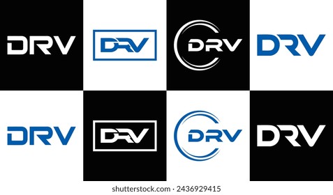 DRV logo. D R V design. White DRV letter. DRV, D R V letter logo design. Initial letter DRV linked circle uppercase monogram logo. design. top logo, Most Recent, Featured,