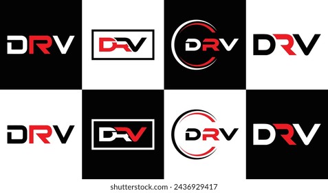 DRV logo. D R V design. White DRV letter. DRV, D R V letter logo design. Initial letter DRV linked circle uppercase monogram logo. design. top logo, Most Recent, Featured,
