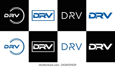 DRV logo. D R V design. White DRV letter. DRV, D R V letter logo design. Initial letter DRV linked circle uppercase monogram logo. design. top logo, Most Recent, Featured,