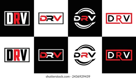DRV logo. D R V design. White DRV letter. DRV, D R V letter logo design. Initial letter DRV linked circle uppercase monogram logo. design. top logo, Most Recent, Featured,