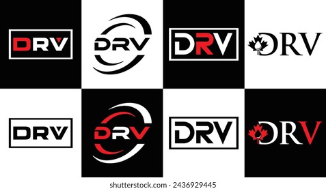 DRV logo. D R V design. White DRV letter. DRV, D R V letter logo design. Initial letter DRV linked circle uppercase monogram logo. design. top logo, Most Recent, Featured,