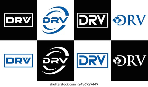 DRV logo. D R V design. White DRV letter. DRV, D R V letter logo design. Initial letter DRV linked circle uppercase monogram logo. design. top logo, Most Recent, Featured,