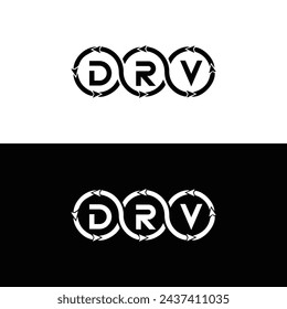 DRV logo. D R V design. White DRV letter. DRV, D R V letter logo design. Initial letter DRV linked circle uppercase monogram logo. design. top logo, Most Recent, Featured,
