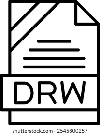 Símbolo de design de ícone de vetor DRW