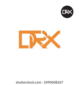 Diseño de monograma de letra de logotipo DRX