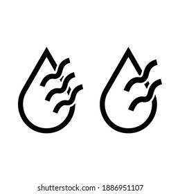 Dry Air Conditioner Icon. Water Mark. Vector Illustration Eps 10