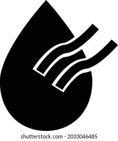 Icono de aire acondicionado seco sobre fondo blanco. Señal seca. símbolo de marca de agua. estilo plano.