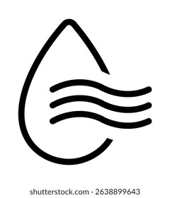 Dry air icon, conditioning symbol, airing logo. Sign of linear style, line icon. Humidity mode air icon. Watermark. Vector illustrations EPS10