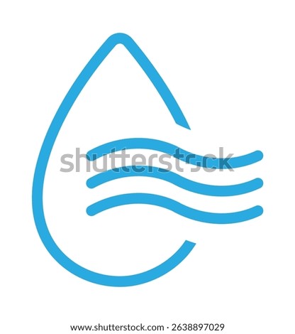 Dry air icon, conditioning symbol, airing logo. Sign of linear style, line icon. Humidity mode air icon. Watermark. Vector illustrations EPS10