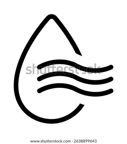 Dry air icon, conditioning symbol, airing logo. Sign of linear style, line icon. Humidity mode air icon. Watermark. Vector illustrations EPS10
