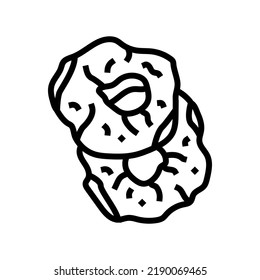 dry apple fruit line icon vector. dry apple fruit sign. isolated contour symbol black illustration