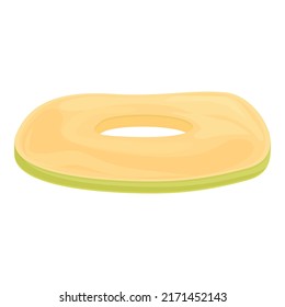 Dry apple piece icon cartoon vector. Fruit food. Healthy apple
