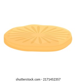 Dry apple piece icon cartoon vector. Food snack. Healthy label