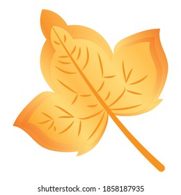 Dry autumn leaf. Autumn season - Vector illustration