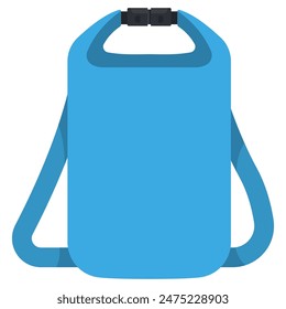 Bolso seco para kayak ilustración de dibujos animados de Vector aislado sobre un fondo blanco.