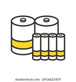 Dry battery. Illustration of disaster prevention goods.