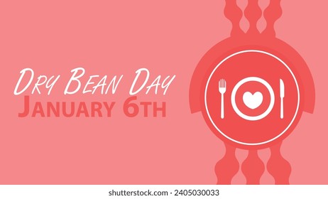 Dry Bean Day Vektorbanner-Design. Happy Dry Bean Day moderne minimale grafische Poster-Illustration.