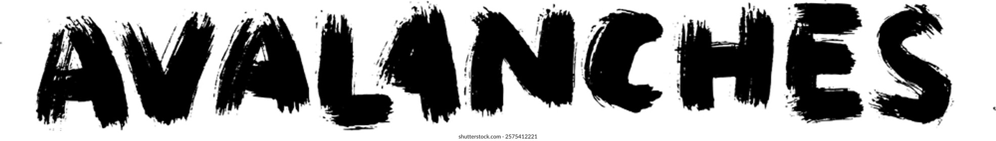 dry brush bold handwritten of natural disasters. tornadoes landslides wildfires avalanches droughts eruptions earthquakes hurricanes floods