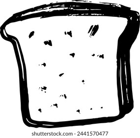 Dry Brush Bread Slices Grunge Icon