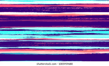 Dry Brush Grunge Strokes and Stripes Background. Hand Painted Fashion Seamless Pattern. Painted Watercolor Style Texture. Advertising, Cover Print Design Background.