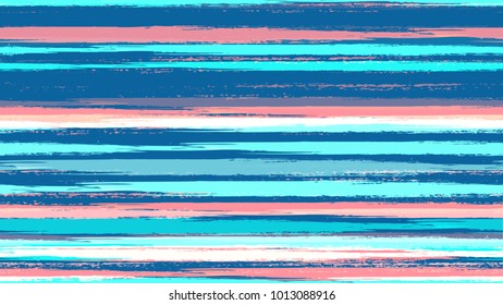 Dry Brush Grunge Strokes and Stripes Background. Paintbrush Lines Seamless Pattern. Paint Watercolor Style Stripes. Advertising, Cover Print Design Pattern.