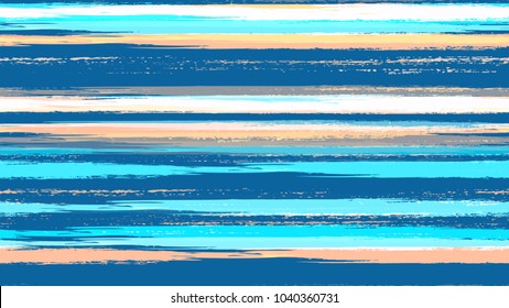 Dry Brush Grunge Strokes and Stripes Background. Hand Drawn Fashion Seamless Pattern. Paint Watercolor Style Stripes. Packaging, Fabric Print Design Pattern.