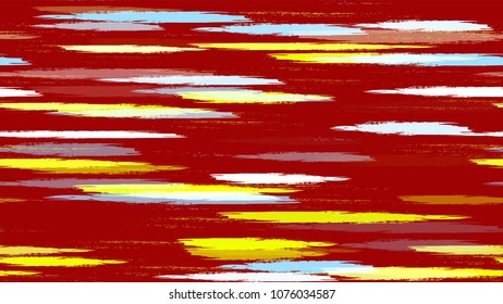 Dry Brush Grunge Strokes and Stripes Background. Grungy Seamless Lines Pattern Design. Paint Watercolor Style Stripes. Fabric, Fashion Print Design Background.