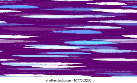 Dry Brush Grunge Strokes and Stripes Background. Paintbrush Lines Seamless Pattern. Holiday, Summer Watercolor Texture. Fabric, Fashion Print Design Background.