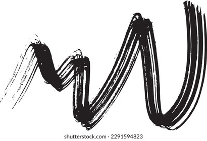 Trockenbrush Grunge Wave Stroke Textur