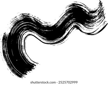 Textura de Traço de Onda Grunge do Pincel Seco