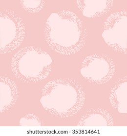 Dry Brush Hand Drawn Sketch Artsy Background, Seamless Pattern In Rose Quarts And Serenity Colours, Pastel Colours, Brush Strokes And Swirls 