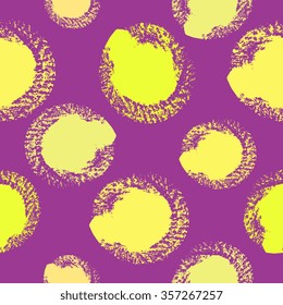Dry brush hand drawn sketch artsy background, seamless pattern in bright neon colors, hot pink, brush strokes and swirls