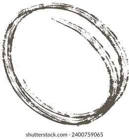 Dry Brush Hand Drawn Texture Circle Shape