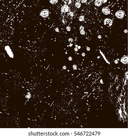 Dry brush hand drawn texture made with ink. Abstract grunge patterns. Vector illustration.