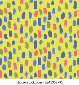 Dry Brush Lines Seamless Vector Colorful Pattern