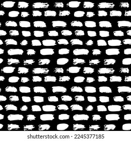 Dry Brush Lines Seamless Vector Pattern Imitating Brick Wall