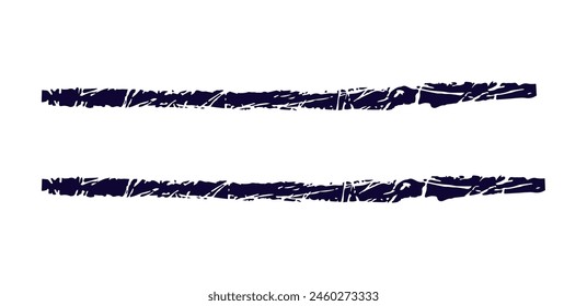 Dry brush mark, pencil squiggle and scribble. Hand drawn vector crayon various line, spiral and doodle. Black rough highlighter, chalk stroke, pencil divider. Curly line. Scratchy stroke