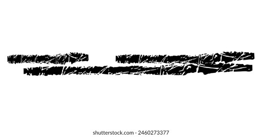 Dry brush mark, pencil squiggle and scribble. Hand drawn vector crayon various line, spiral doodle. Black rough highlighter, chalk stroke, pencil divider. Curly line. Scratchy strokes with rough edge