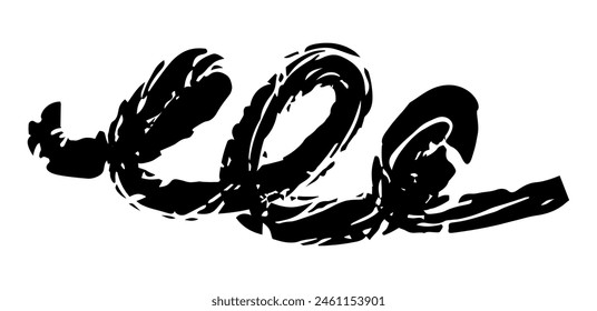 Dry brush mark, pencil squiggle and scribble. Hand drawn vector crayon various line, spiral and doodle. Black rough highlighter, chalk stroke, pencil divider.  Scratchy strokes with rough edges.