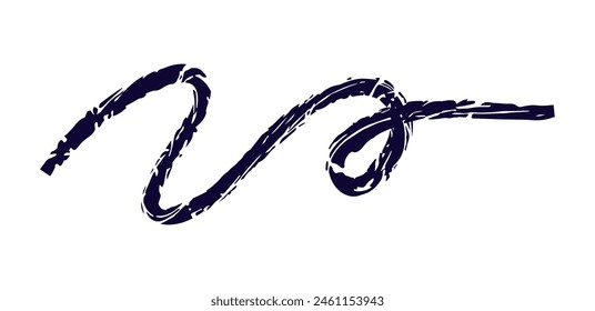 Marca de pincel seco, garabato de lápiz y garabato. Dibujado a mano Vector crayon varias líneas, espiral y garabato. Marcador de resaltado negro, trazo de tiza, divisor de lápiz. Línea rizada. Trazo rasposo