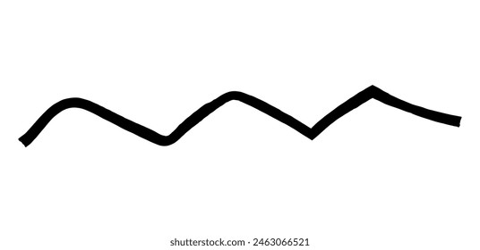Dry brush mark, pencil squiggle and scribble. Hand drawn vector crayon various line, spiral and doodle. Black rough highlighter, chalk stroke, pencil divider. Curly line. Scratch