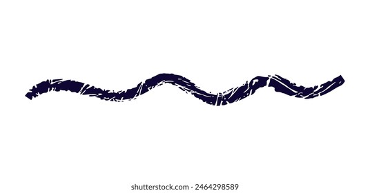 Dry brush mark, pencil squiggle and scribble. Hand drawn vector crayon various line, spiral and doodle. Black rough highlighter, chalk stroke, pencil divider. Curly line. Scratchy stroke