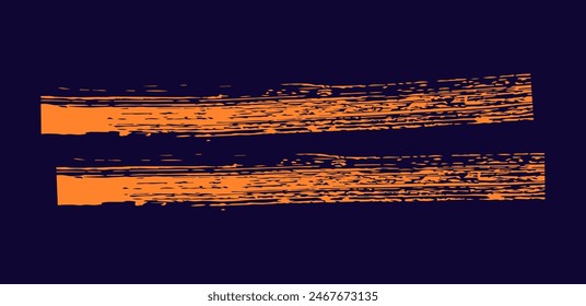 Dry brush mark, pencil squiggle and scribble. Hand drawn vector crayon various line, spiral and doodle. colored rough highlighter, chalk stroke, pencil divider. Curly line on dark background. 