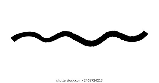 Dry brush mark, pencil squiggle and scribble. Hand drawn vector crayon various line, spiral and doodle. Black rough highlighter, chalk stroke, pencil divider.  Scratchy strokes with rough edges.